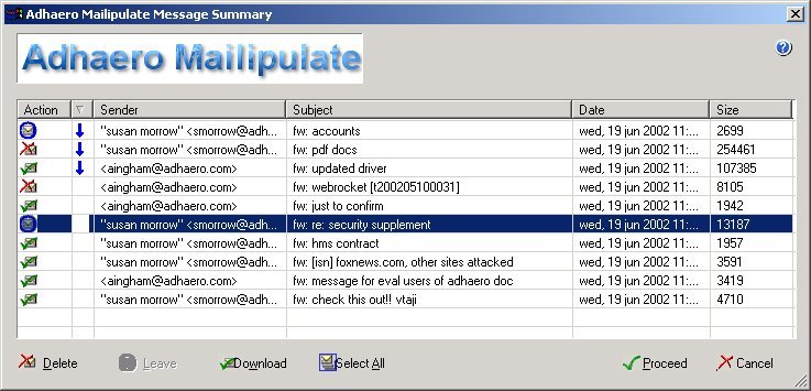 Adhaero Mailipulate Screenshot